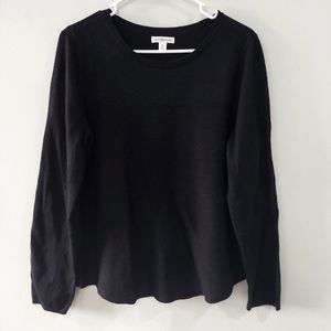 Croft & Barrow sweater Medium black lightweight scoop neck